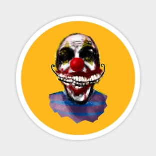 Spiral Smiling Scary Clown Happy Face Halloween Teeth Magnet